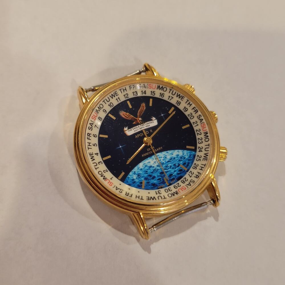 Vintage Apollo 11 The Eagle Has Landed 25th Anniversary Calendar Watch